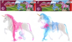Unicorno con accessori – pony colorato in velluto con pettine e fermaglio