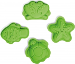 Stampi in silicone per sabbia verdi BIGJIGS TOYS Meadow