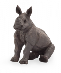 Mojo Rinoceronte cucciolo seduto