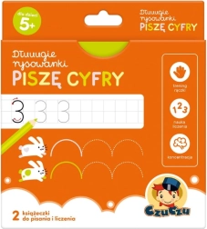 Lunghe libricine da disegno Piszė Cyfry – set per scrivere i numeri e motricità fine (5+)