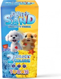 Sabbia soffice e profumata TUBAN Fluffy blu e gialla 140 g