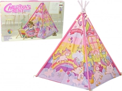 Tenda per bambini con unicorni ed effetti luminosi rosa