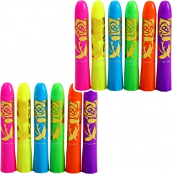 Set per pittura del viso al neon - 12 pezzi