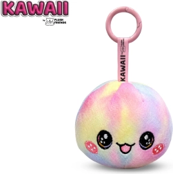Portachiavi di peluche arcobaleno Bao a forma di raviolo, 8 cm