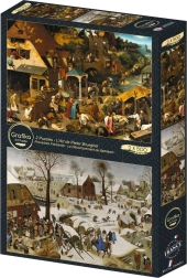 Puzzle proverbi fiamminghi e censimento a betlemme 2×500 pezzi