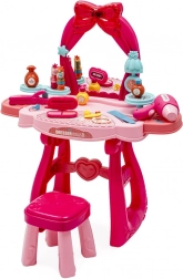 Tavolino da toeletta per bambini con musica e sgabello BABY MIX