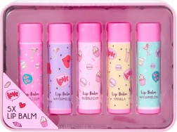 Set di balsami labbra in scatola di latta