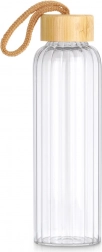 Bottiglia d’acqua in vetro 500 ml con tappo in bambù Vilde