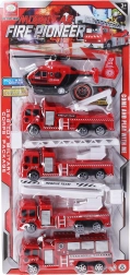 Set dei vigili del fuoco – macchinine a retrocarica 17 cm, 5 pz