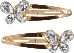 Fermagli per capelli con farfalle - 2 pz