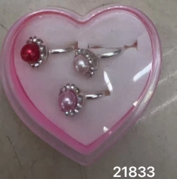 Anello con Perle - Set di 3 Pezzi