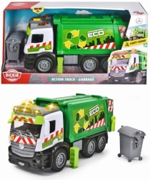 Camion dei rifiuti Mercedes con luce e suono, 26 cm