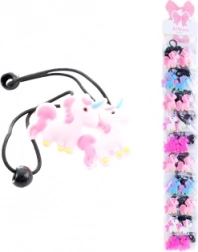 Elastici per capelli con motivo unicorno, 2 pz (confezione da 10)