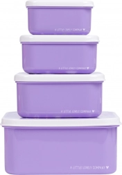 Set di quattro contenitori per snack A Little Lovely Company – Unicorni