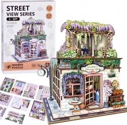 Puzzle 3D in legno Fioraio con luce, 243 pezzi