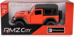 Modello d'auto in metallo JEEP Wrangler Rubicon 2021 Hard Top 1:35 rosso