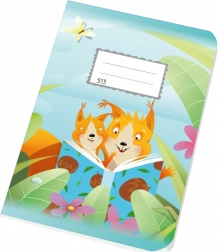 Quaderno scolastico A5 a righe 10 fogli Scoiattoli 12 mm