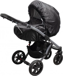 Mantellina antipioggia per passeggino con elementi riflettenti New Baby Basic nero