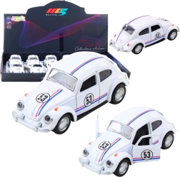 Maggiolino classico in metallo 1:32 con motore a retrocarica e porte apribili – bianco