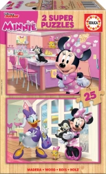 Puzzle in legno Minnie 2x25 pezzi