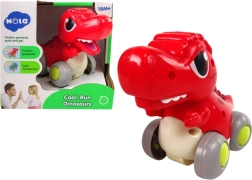 Dinosauro rosso su ruote T‑Rex – giocattolo a trazione/spinta per i più piccoli