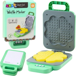 Giocattolo per bambini piastra per waffle a batteria con effetti luminosi verde