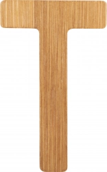 small foot lettera T in bambù