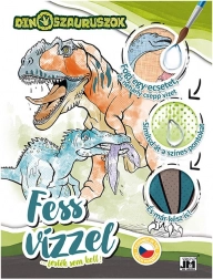 dipingi con l'acqua dinosauri – libro da colorare (versione ungherese)
