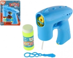 Pistola per bolle blu con ricarica, 13 cm