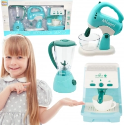 Woopie set di elettrodomestici per bambini 3in1 – macchina del caffè, mixer e frullatore con luci e suoni
