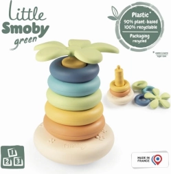 Little Smoby Green piramide impilabile ad anelli in bioplastica