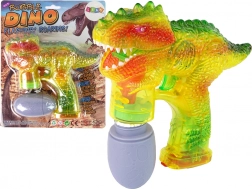 Pistola per bolle per bambini a forma di dinosauro con soluzione a forma di uovo