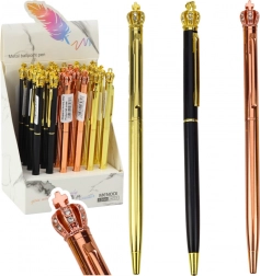 Penna automatica in metallo Corona inchiostro blu 1,0 mm