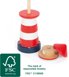 Torre impilabile in legno a forma di faro small foot