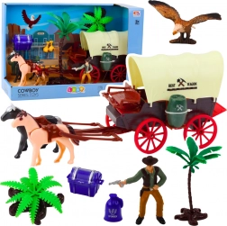 Set da cowboy con carrozza western e figurine