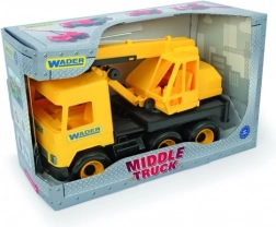 Gru in plastica Middle Truck 40 cm, gialla – WADER