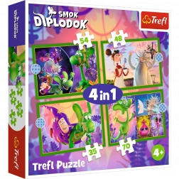 Puzzle 4v1 Mondo di Drago Diplodoco