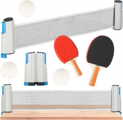 Set da ping pong con rete estensibile e 2 racchette