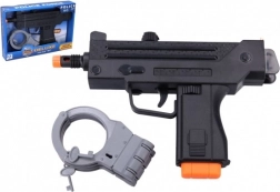 Mitraglietta della polizia con set di manette