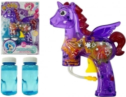 Pistola di bolle di sapone unicorno viola