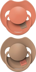 Ciuccio dinamico in silicone LOVI PRIME 18m+ Granola/Orange, 2 pz