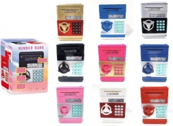 Salvadanaio cassaforte con codice ed effetti luminosi e sonori