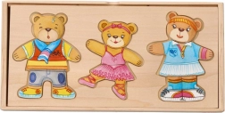 Famiglia di Orsi da Vestire - Puzzle in Legno