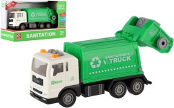 Camion dei rifiuti in plastica 17 cm a frizione con luci e suoni