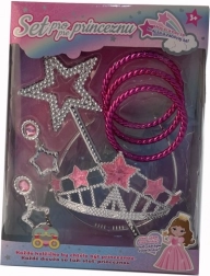 Set da principessa per bambini con corona, orecchini e braccialetti