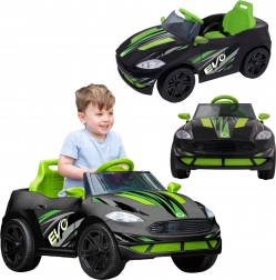 auto elettrica per bambini EVO Venom cabrio con luci e suoni, nera