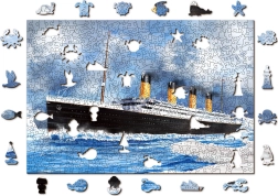 WOODEN CITY Puzzle in legno Titanic 2in1, 505 pezzi ECO
