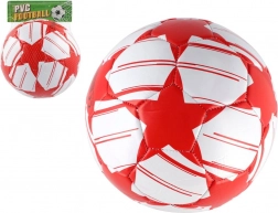Pallone da calcio gonfiato rosso-bianco 23 cm