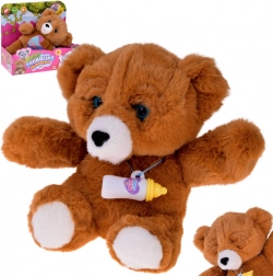 Orsetto di peluche interattivo con biberon – ride, piange e chiude gli occhi