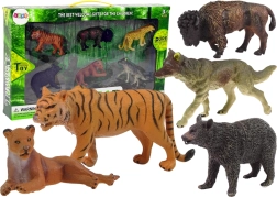 Set di figure di animali africani e da foresta